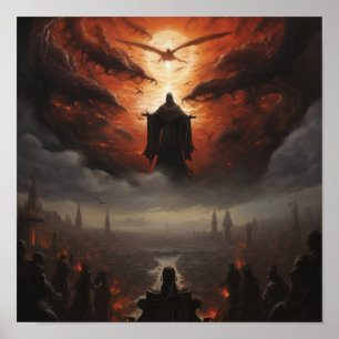 Azrael schweben über Humanity Poster - Mystik A