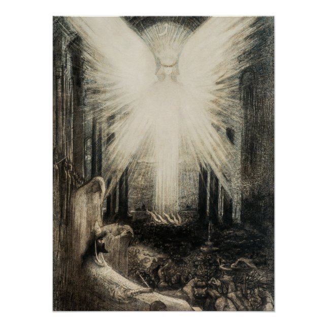 Azrael von Jean Delville, 1890 Poster (Vorderseite)