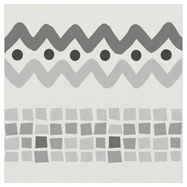 Aztec Abstrakt Gray Triaingle Geometric Muster Stoff (Nahaufnahme)