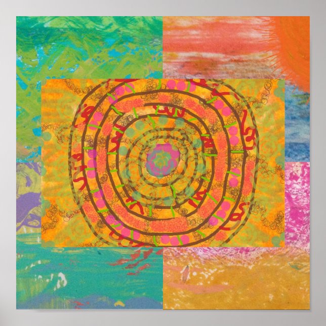 Aztec Abstrakt Poster (Vorne)