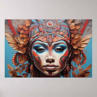Aztec Abstrakt Vibranal Fusion Art Poster