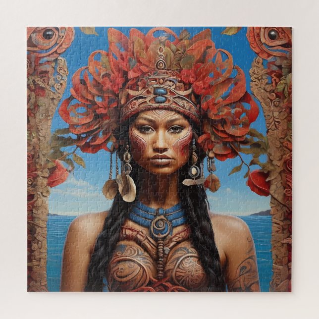 Aztec Abstrakt Vibranal Fusion Art Puzzle (Vertikal)