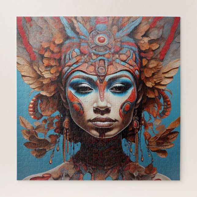Aztec Abstrakt Vibranal Fusion Art Puzzle (Vertikal)