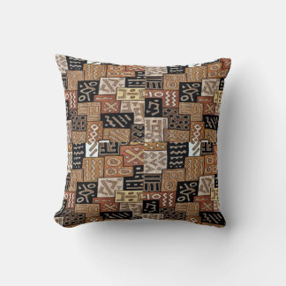 Aztec African Patchwork Pattern Throw Pillow Kissen