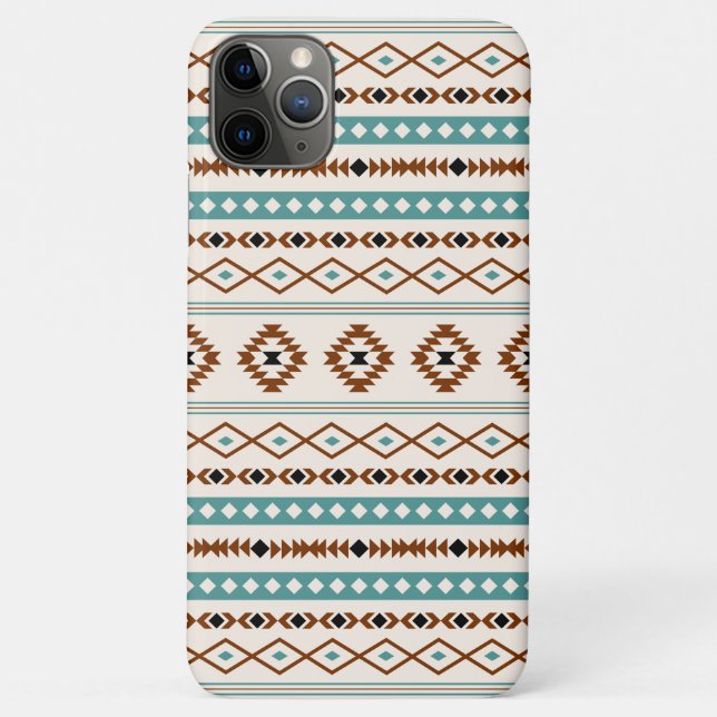 Aztec Aquamarin Terracotta Schwarzes Creme Mixed M Case-Mate iPhone Hülle (Rückseite)