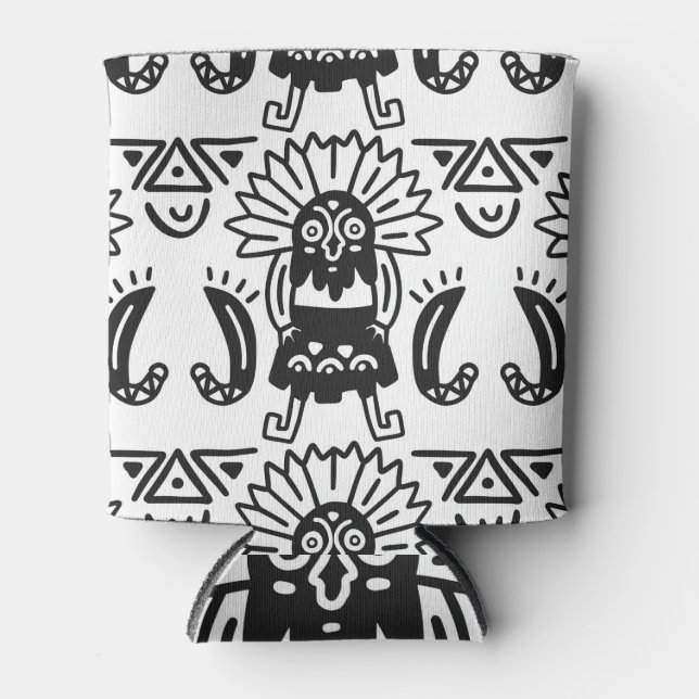 Aztec Art - Lizard Muster Dosenkühler (Vorderseite)