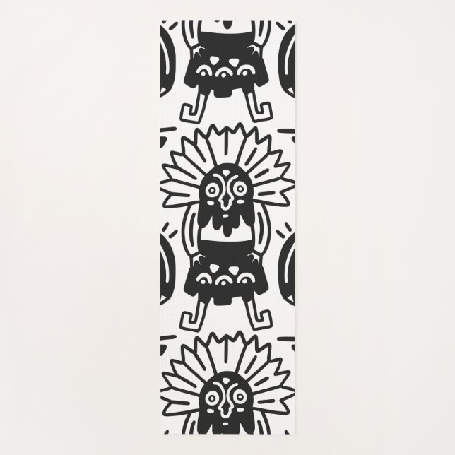 Aztec Art - Lizard Muster Yogamatte (Vorderseite)
