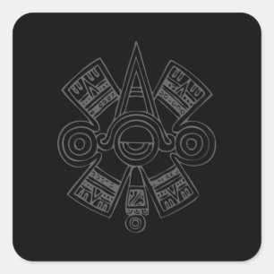 Aztec Art Quadratischer Aufkleber