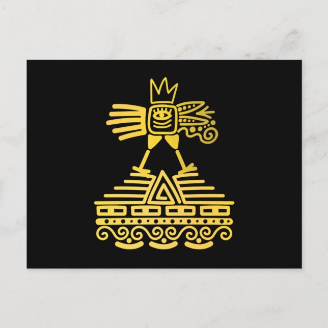 Aztec Bird Maya Inca Zivilisation Antike Kultur Postkarte (Vorderseite)