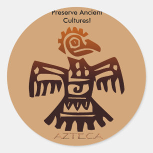 AZTEC ~ Bird Spirit Runder Aufkleber