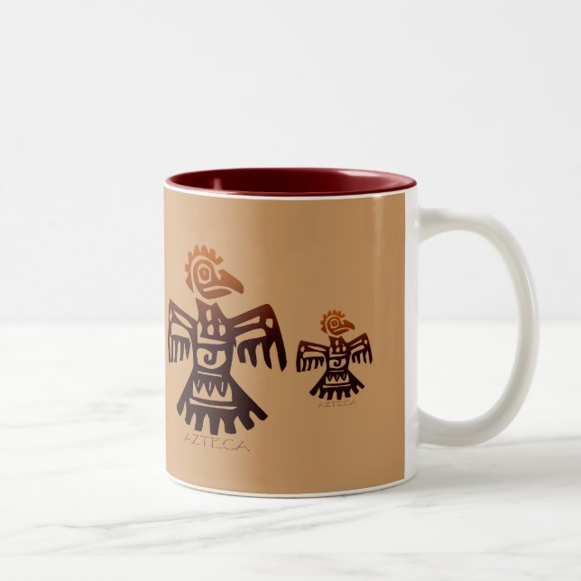 AZTEC ~ Bird Spirit Zweifarbige Tasse (Rechts)