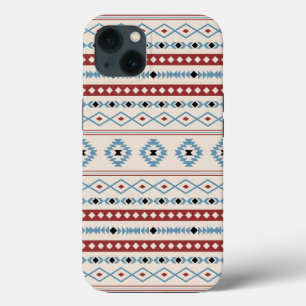 Aztec Blue Red Black Cream Mixed Motifs Muster Case-Mate iPhone Hülle