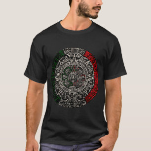 Aztec Calendar Sun Stone Mexicanisches Kunstmuseum T-Shirt