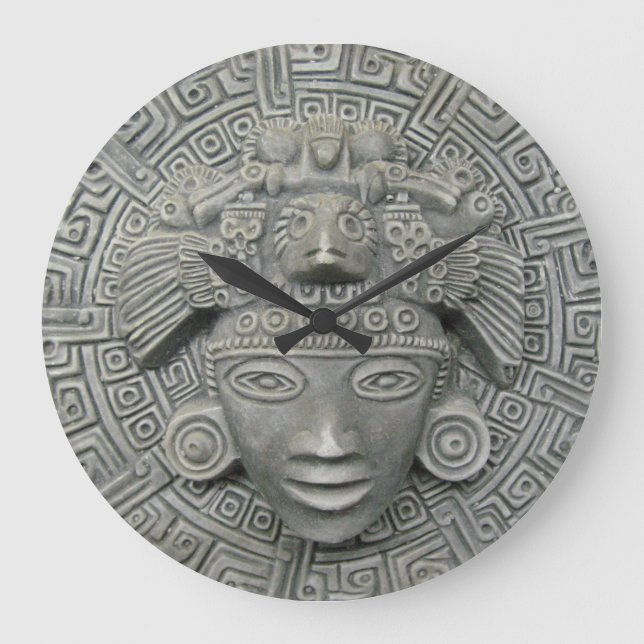 Aztec Clock Große Wanduhr (Vorderseite)