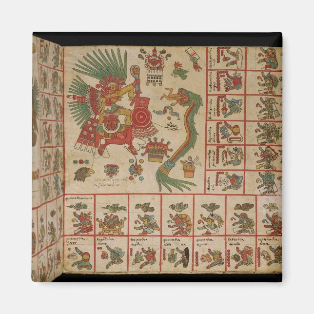 Aztec Codex Borbonicus Magnet (Vorne)