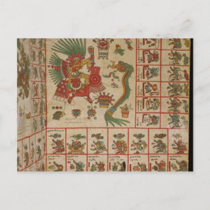 Aztec Codex Borbonicus Postkarte