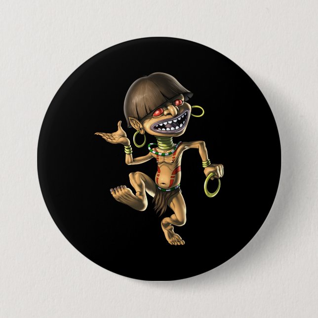 Aztec Creature Chaneque Button (Vorderseite)