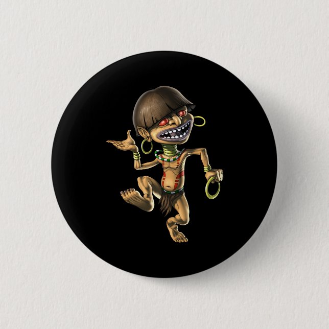 Aztec Creature Chaneque Button (Vorderseite)