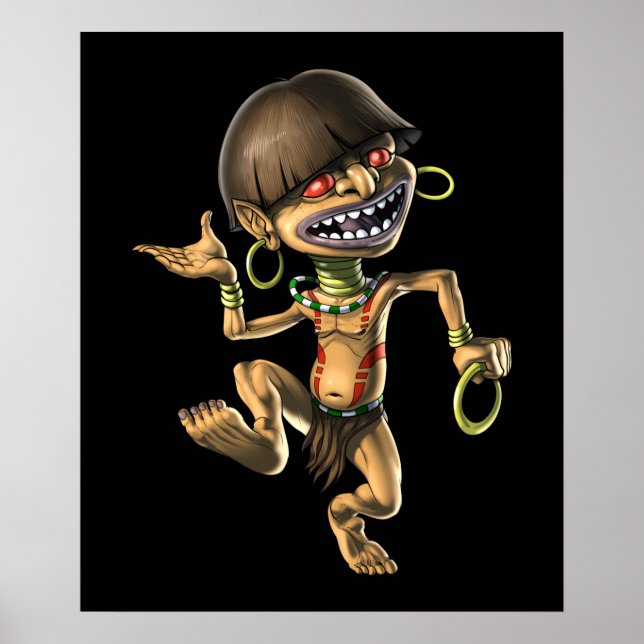 Aztec Creature Chaneque Poster (Vorne)