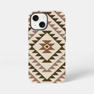 Aztec-Diamant-Muster-Design Braun+Creme iPhone 13 Mini Hülle