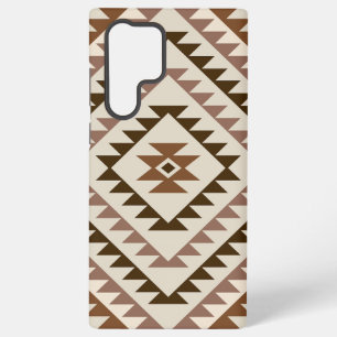 Aztec-Diamant-Muster-Design Braun+Creme Samsung Galaxy Hülle