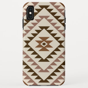 Aztec-Diamantmuster-Design Braun+Creme Case-Mate iPhone Hülle