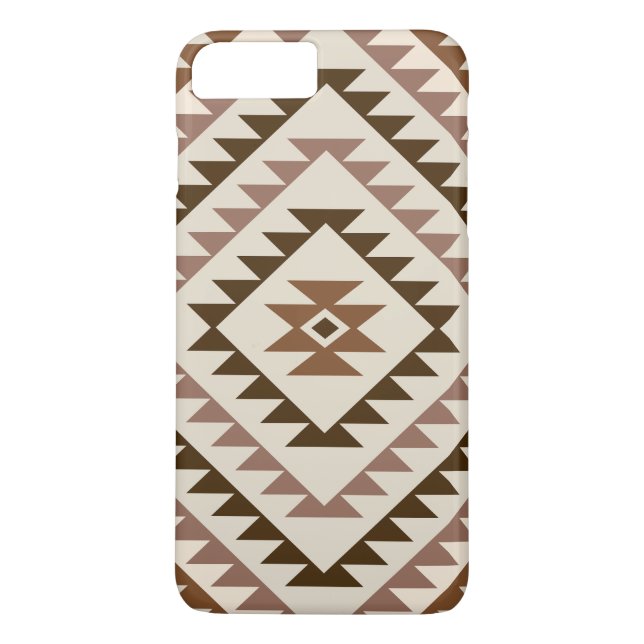 Aztec Diamond Motif Design Browns+Cream Case-Mate iPhone Hülle (Rückseite)