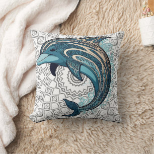 Aztec Dolphin Big Print Kissen