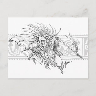 Aztec Eagle Warrior Postkarte
