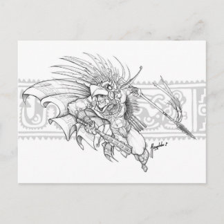 Aztec Eagle Warrior Postkarte