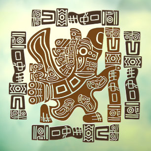 Aztec Eagle Warrior Tribal Alte Kunst Fensteraufkleber