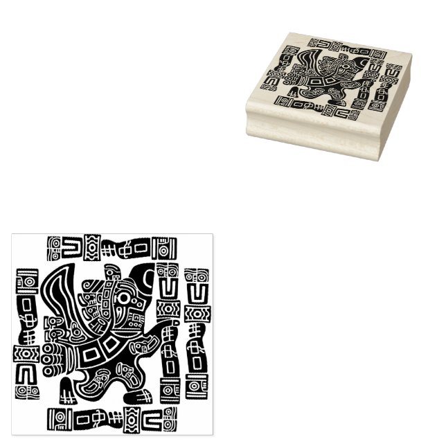 Aztec Eagle Warrior Tribal Alte Kunst Gummistempel (Stempel)