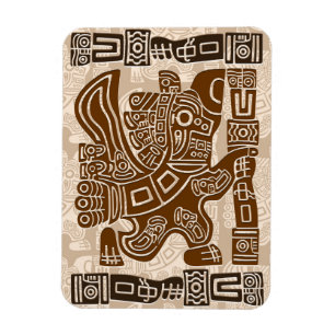 Aztec Eagle Warrior Tribal Alte Kunst Magnet