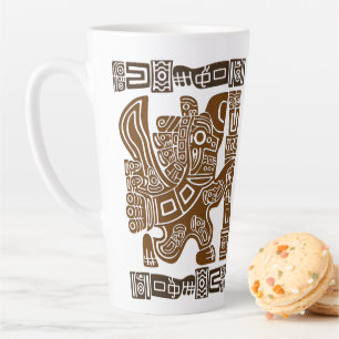 Aztec Eagle Warrior Tribal Alte Kunst Milchtasse