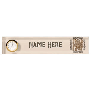 Aztec Eagle Warrior Tribal Alte Kunst Namensplakette