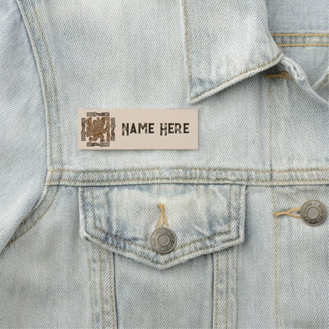 Aztec Eagle Warrior Tribal Alte Kunst Namensschild (Beispiel)