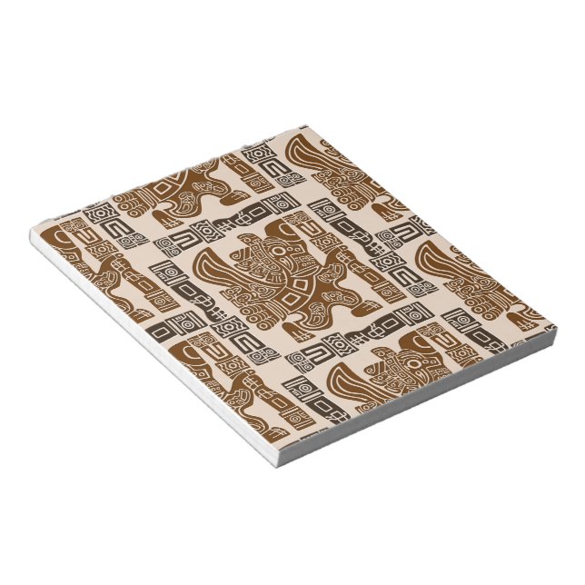 Aztec Eagle Warrior Tribal Alte Kunst Notizblock (angewinkelt)