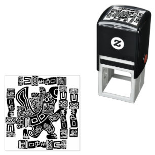 Aztec Eagle Warrior Tribal Alte Kunst Permastempel