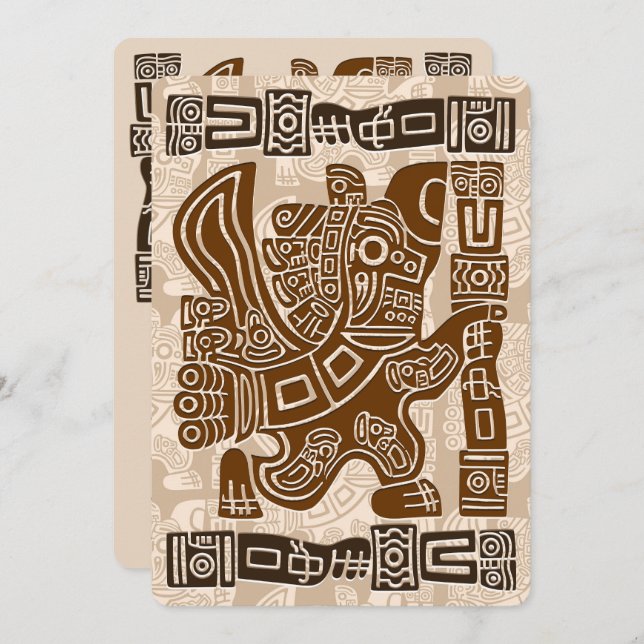 Aztec Eagle Warrior Tribal Alte Kunst Programm (Vorne/Hinten)