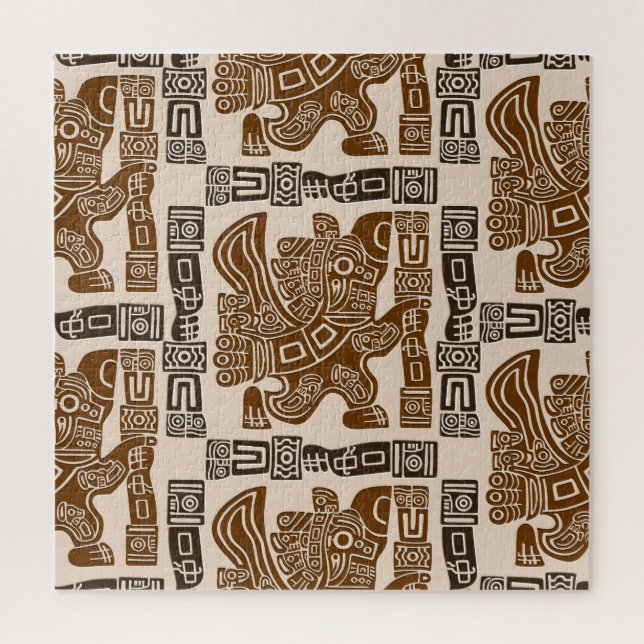 Aztec Eagle Warrior Tribal Alte Kunst Puzzle (Vertikal)