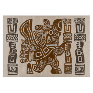 Aztec Eagle Warrior Tribal Alte Kunst Schneidebrett