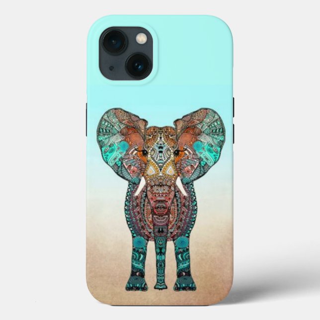 Aztec Elephant Case-Mate iPhone Hülle (Rückseite)