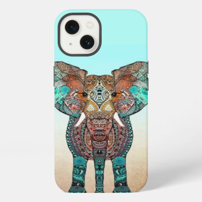 Aztec Elephant iPhone Hülle (Rückseite)