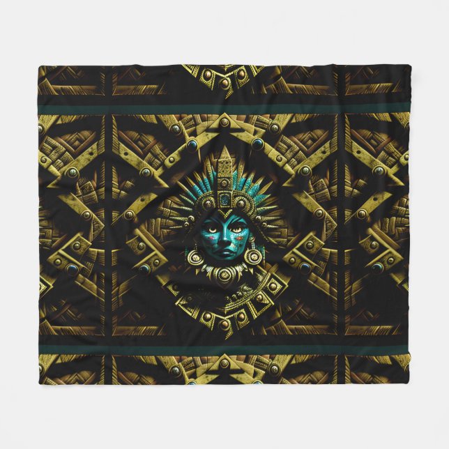 Aztec-Entwurfsmuster Zwei Fleecedecke (Vorderseite (Horizontal))