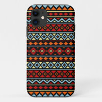 Aztec Essence II Ptn Red Blue Orange Yellow Blk