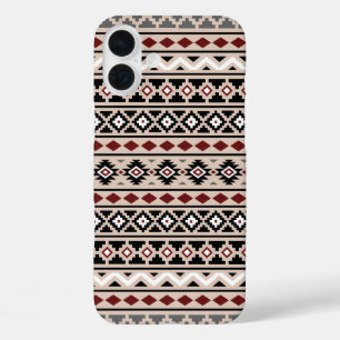 Aztec Essence II Ptn Schwarz-weiß Gray Red Sand iPhone 16 Plus Hülle