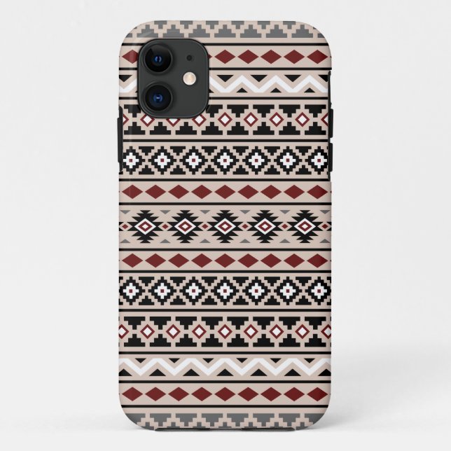 Aztec Essence II Ptn Schwarz-weiß Gray Red Sand Case-Mate iPhone Hülle (Rückseite)