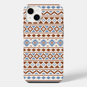 Aztec Essence Muster II Rust Blue Creme iPhone 14 Plus Hülle