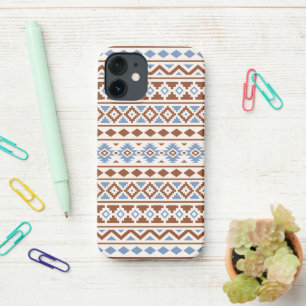 Aztec Essence Muster II Rust Blue Creme iPhone 12 Mini Hülle