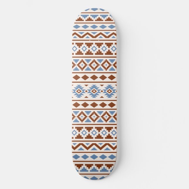 Aztec Essence Muster II Rust Blue Creme Skateboard (Vorderseite)